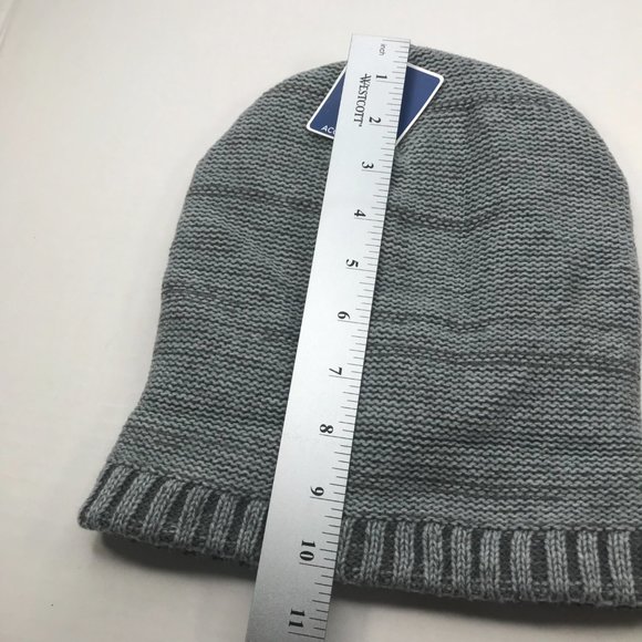 Winter Essentials Men's One Size Gray Knit Beanie New - Picture 8 of 9